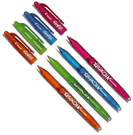 Pilot Pen Frixion Tintenroller (radierbar) 4 Stück farbig Sortiert, Fresh Colors, 4 Stifte
